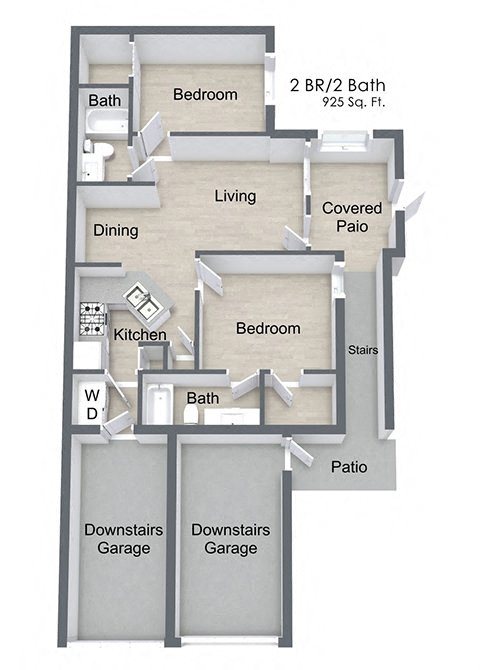 2 Bedroom Floor Plan